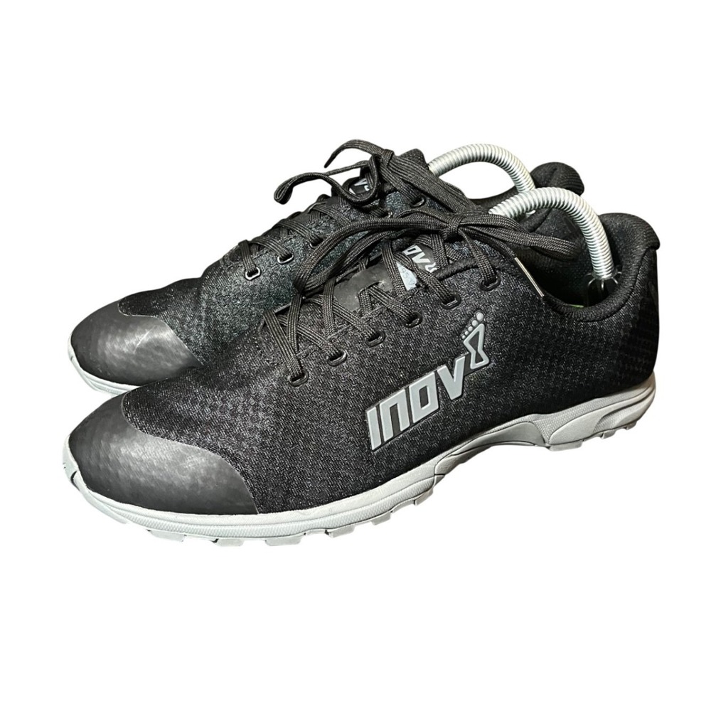 Inov-8 F-Lite 195 V2 Training Shoes Mens 9 Womens 10.5 Black Grey Minimalist